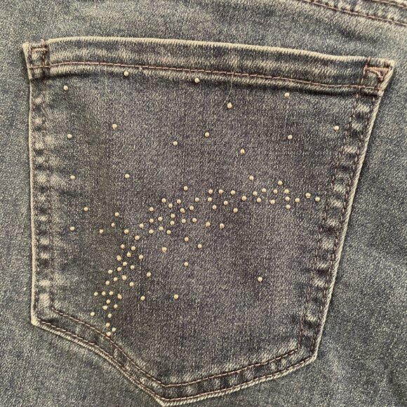 Christopher & Banks Denim Capri Bling Pockets Jeans size 16 - Picture 3 of 5